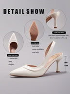 Women's Fashion Glossy PU Leather Pointed Toe Sexy Elegant Strap Kitten Heel Sandals, Elegant, Women Pumps, Elegant,Wedding Outfits,Summer Shoes