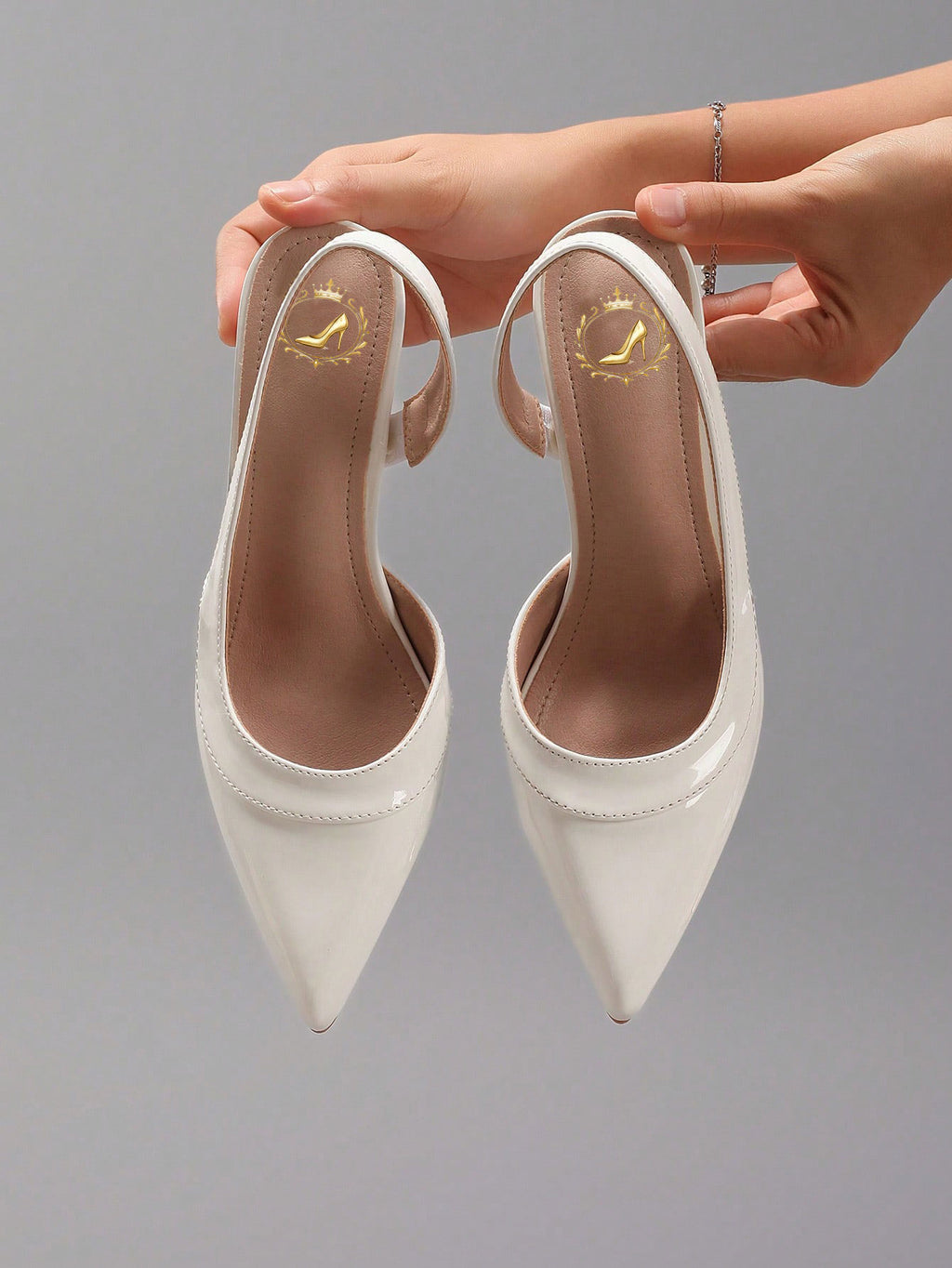 Women's Fashion Glossy PU Leather Pointed Toe Sexy Elegant Strap Kitten Heel Sandals, Elegant, Women Pumps, Elegant,Wedding Outfits,Summer Shoes