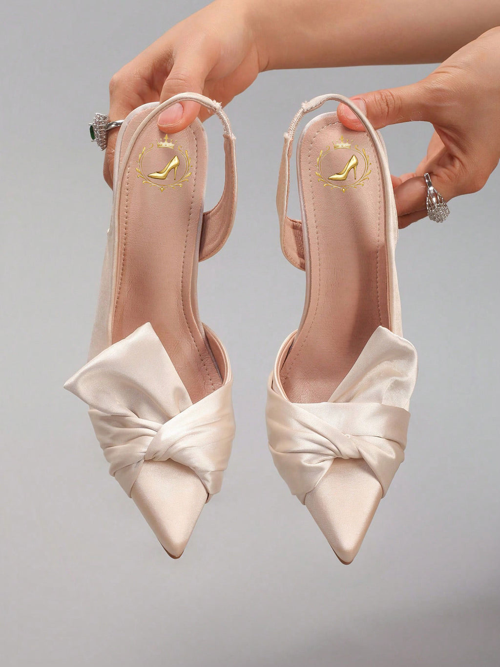 Women's Twist Pointed Toe High Heel Shoes, Sexy Party Wedding Satin Ankle Strap Stiletto Sandals, Elegant
