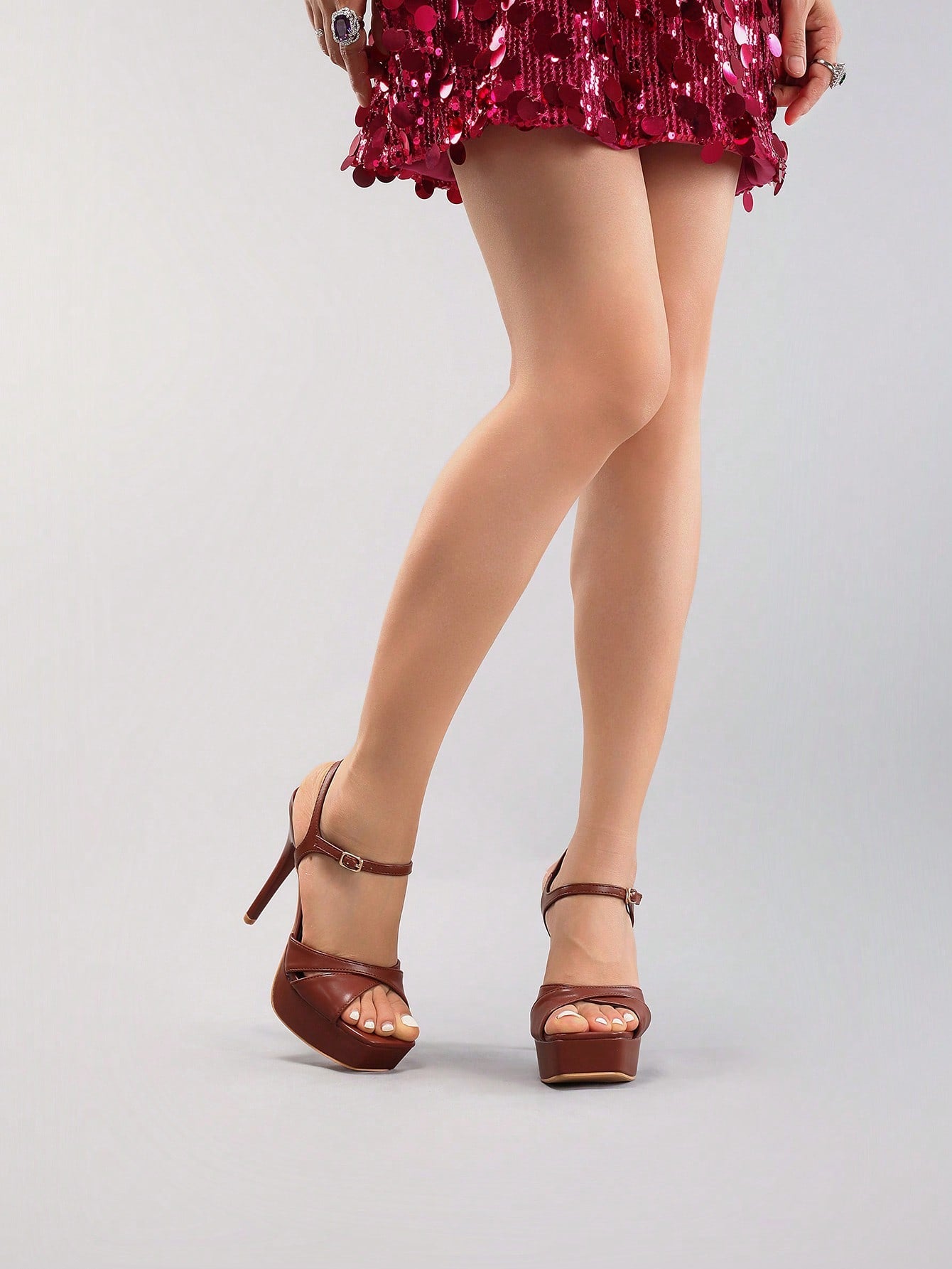 Spring/Summer Women's Platform High Heel Sandals, Open Toe Sexy Dress Shoes For Party, Fashion Stilettos