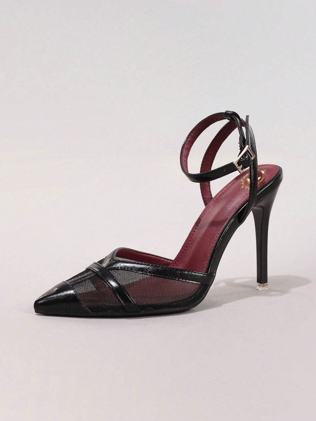 Fashionable Lace Patchwork High Heel Shoes, Sexy Pointed Toe Super High Heel Party Pumps, Black Stiletto Sandals For Women,Red Bottoms Heels
