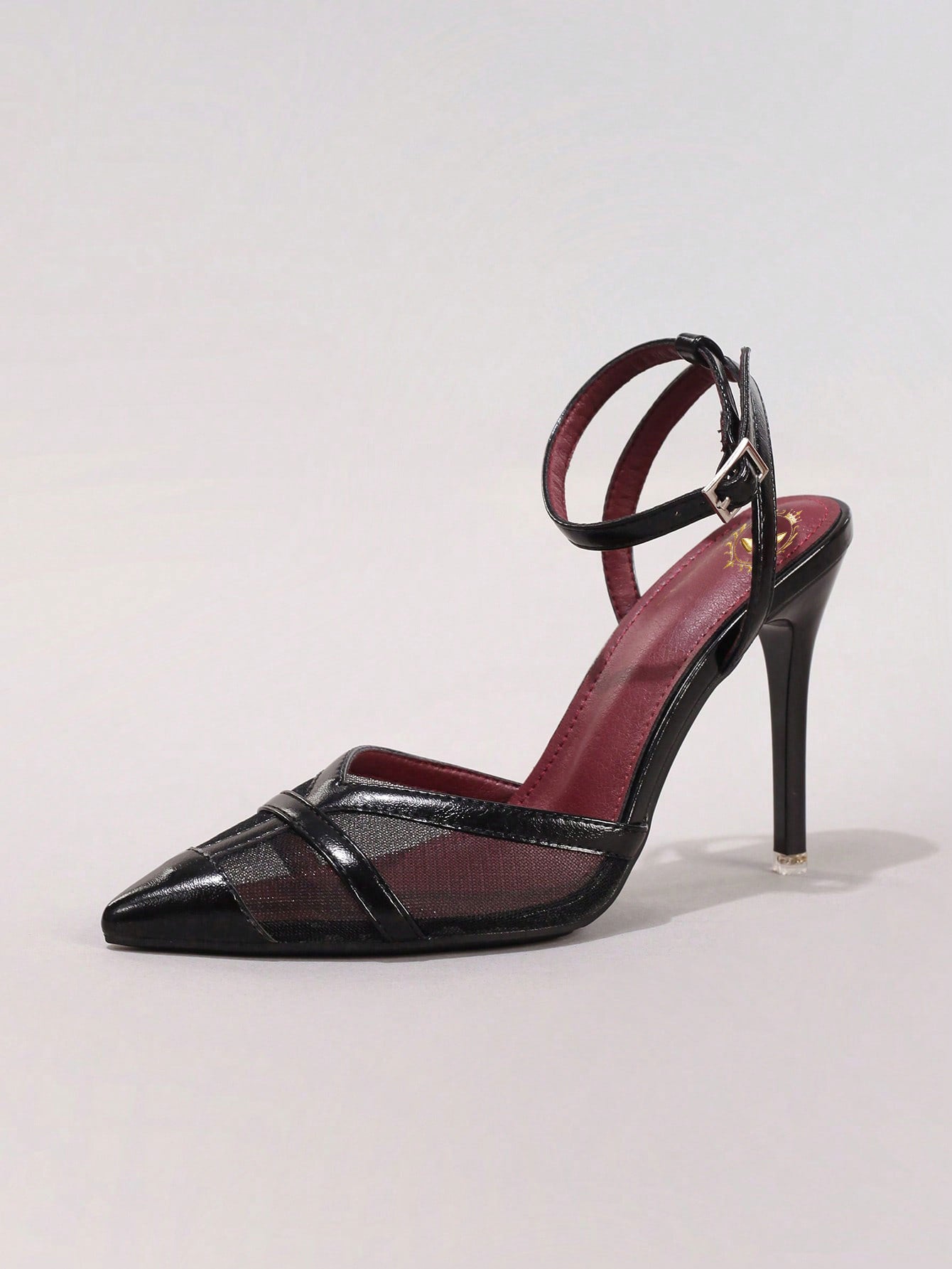 Fashionable Lace Patchwork High Heel Shoes, Sexy Pointed Toe Super High Heel Party Pumps, Black Stiletto Sandals For Women,Red Bottoms Heels