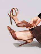 Fashionable Lace Patchwork High Heel Shoes, Sexy Pointed Toe Super High Heel Party Pumps, Black Stiletto Sandals For Women,Red Bottoms Heels