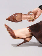 Fashionable Lace Patchwork High Heel Shoes, Sexy Pointed Toe Super High Heel Party Pumps, Black Stiletto Sandals For Women,Red Bottoms Heels